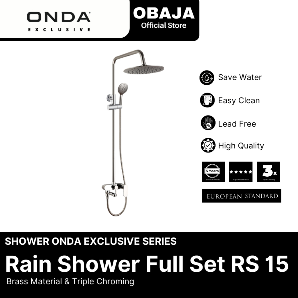 Onda Exclusive Rain Shower Full Set RS 15 Onda Exclusive/Satu Set Mixed Rain Shower