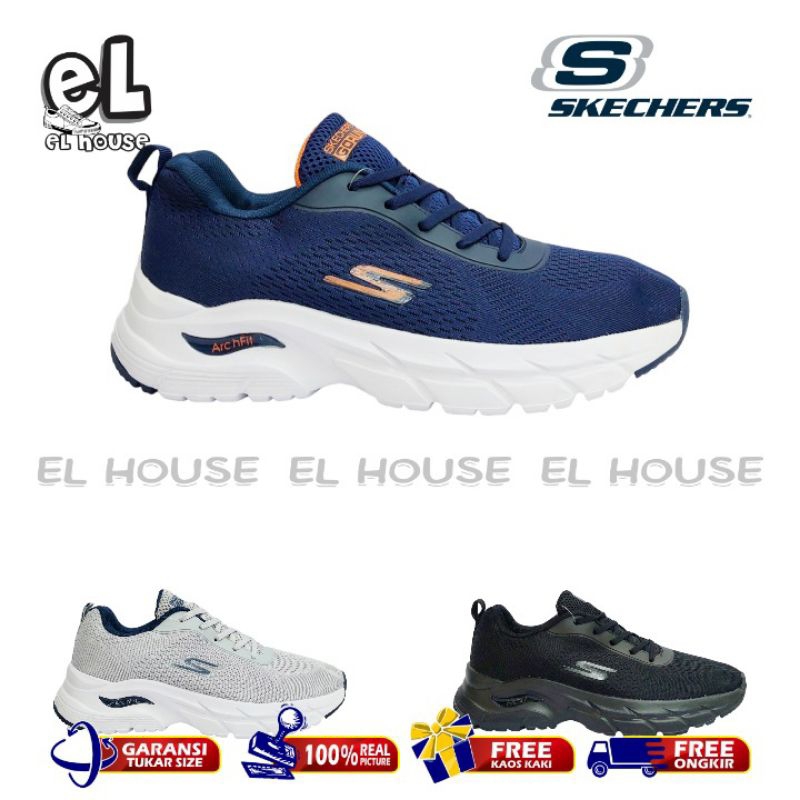 SKECHERS ARCH FIT RUNNER/SEPATU SKECHERS PRIA/SEPATU TALI/SEPATU SNEAKERS/MURAH/ORIGINAL