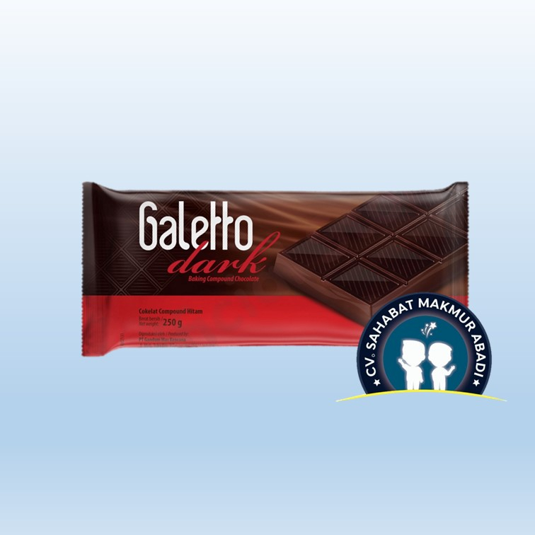 

Galetto Dark Chocolate Compound / Coklat Batangan 250gr