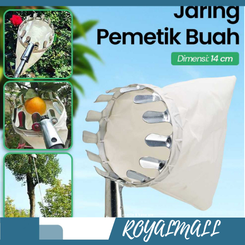 Jaring Net Pemetik Buah Fruit Picker Collection Head 14 cm / Alat Jaring Net Petik Pemetik Pencabut 