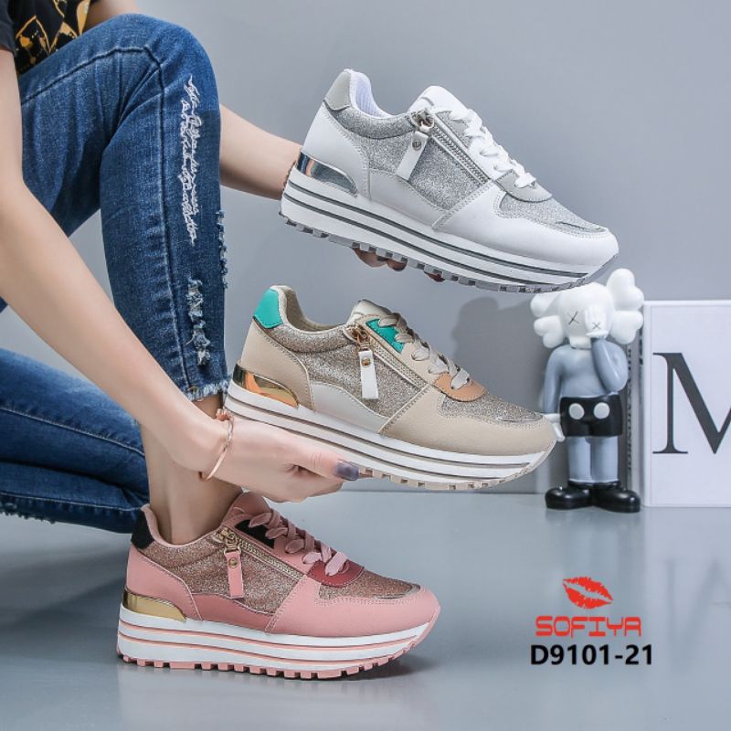SEPATU SNEAKERS WANITA IMPORT SOFIYA TERBARU 9101-21