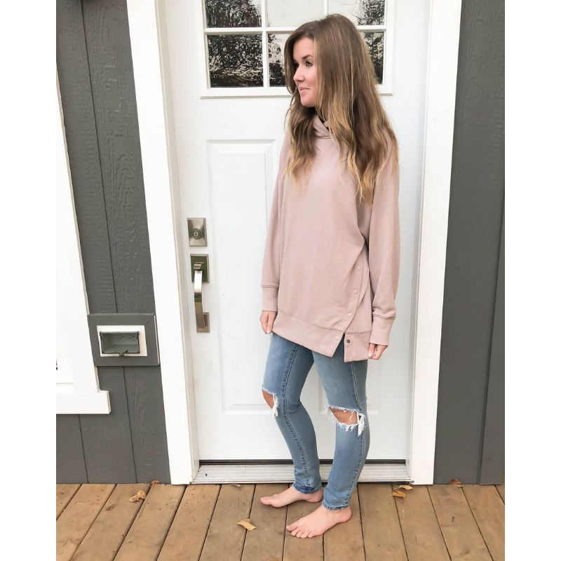 Aerie snap side hoodie