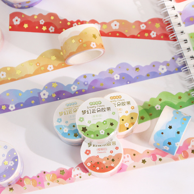 

✨COD Stiker Washi Tape Motif Kartun Awan Untuk Dekorasi Scrapbook Diy Korean Aesthetic Alat Tulis Anak -GS