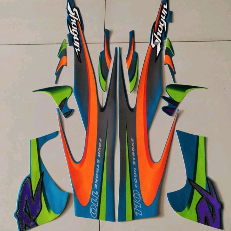 STRIPING STIKER LIST SHOGUN 110 TAHUN 2000 STIKER SHOGUN LAMA SHOGUN 110 2001