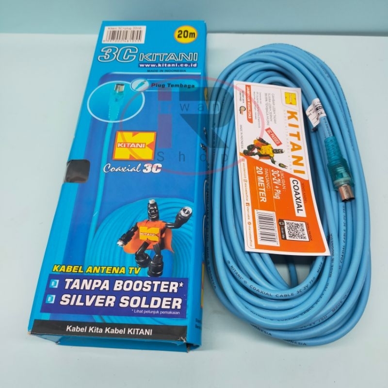 Kabel Antena Tv Kitani 3C 20 Meter / Kabel Coaxial 3C Kitani 20 Meter