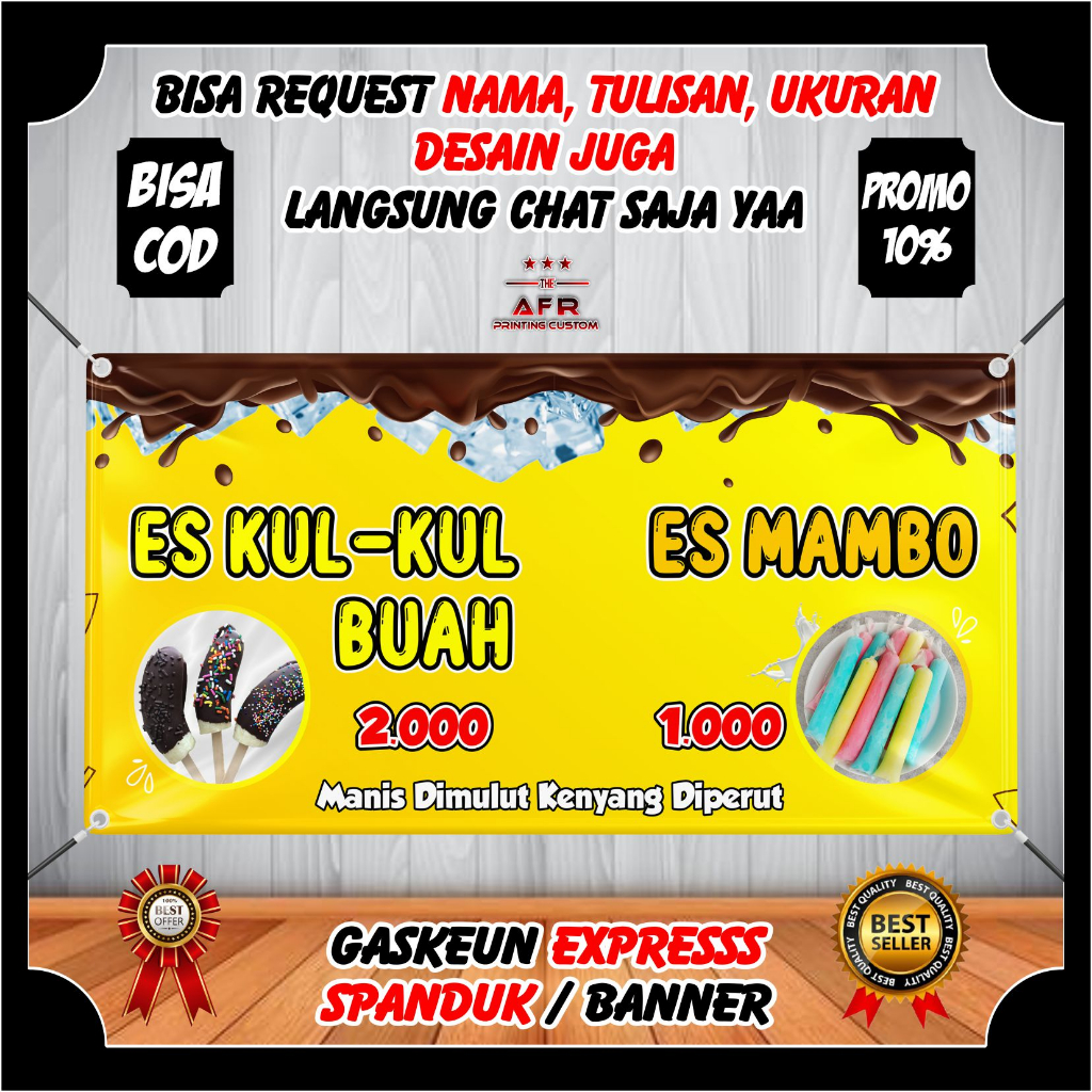 Spanduk Unik Es Kul Kul & Es Mambo Terbaru Viral Kekinian - Banner Benner Jualan Es Kul Kul dan Es M