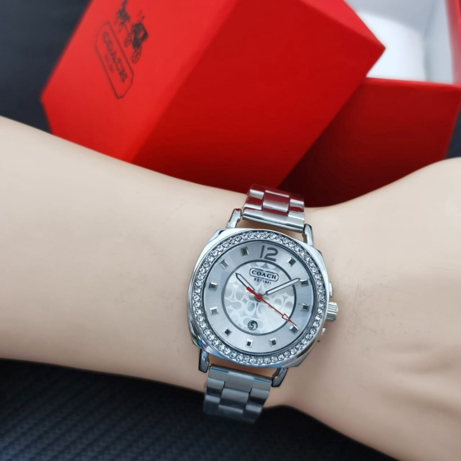 JAM TANGAN WANITA COACH RANTAI PERMATA CNH-7829 VinT Store