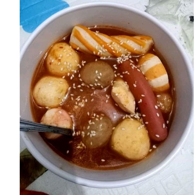 

Baso frozen seafood korea / bakso / olahan ikan / saos gochujang / trend makanan korea frozen / instan