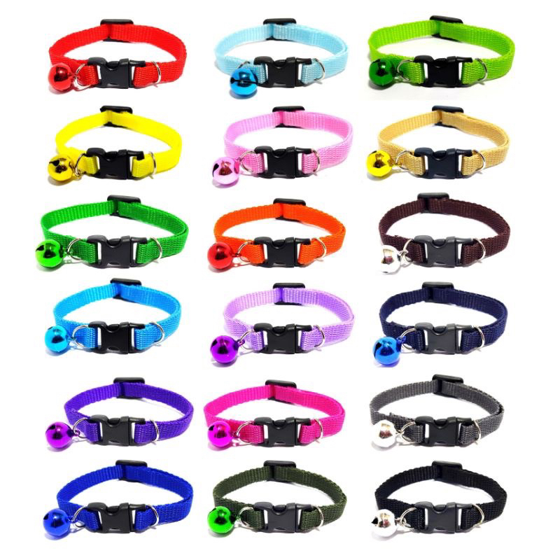 Kalung Kucing Anjing Include Lonceng 12mm Motif Polos Kalung Anjing Kalung Kucing Anti Kutu Kalung K