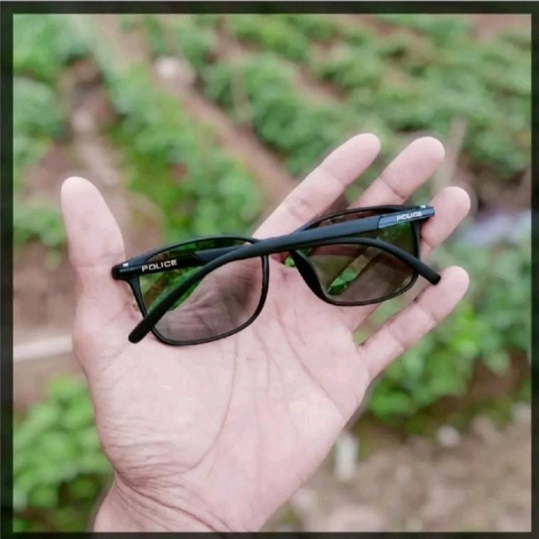 Kacamata Photocromic Lensa Anti Radiasi Frame Police Made in Italy Unisex / Kaca Mata elastis