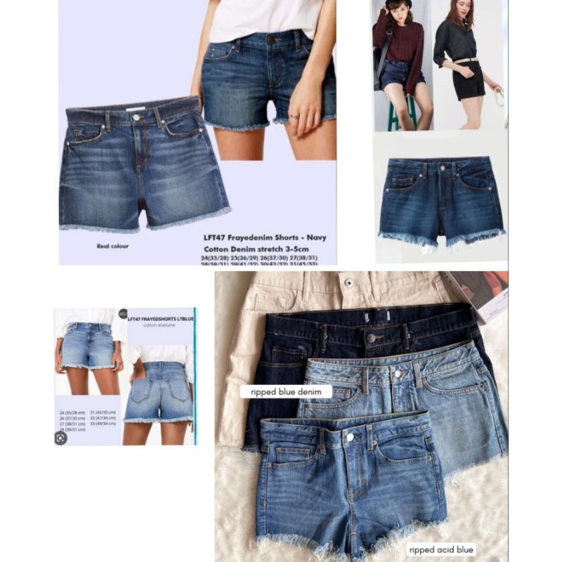 Celana Denim Loft Chambray Short Celana Pendek Wanita Branded Original
