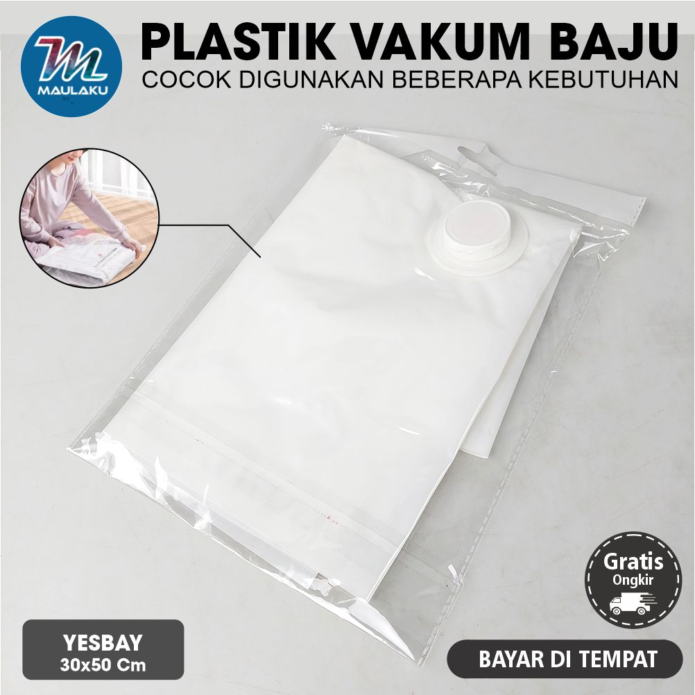 Plastik Vakum Baju Penyimpanan Pakaian Vacuum Compression Bag 35 x 50 cm