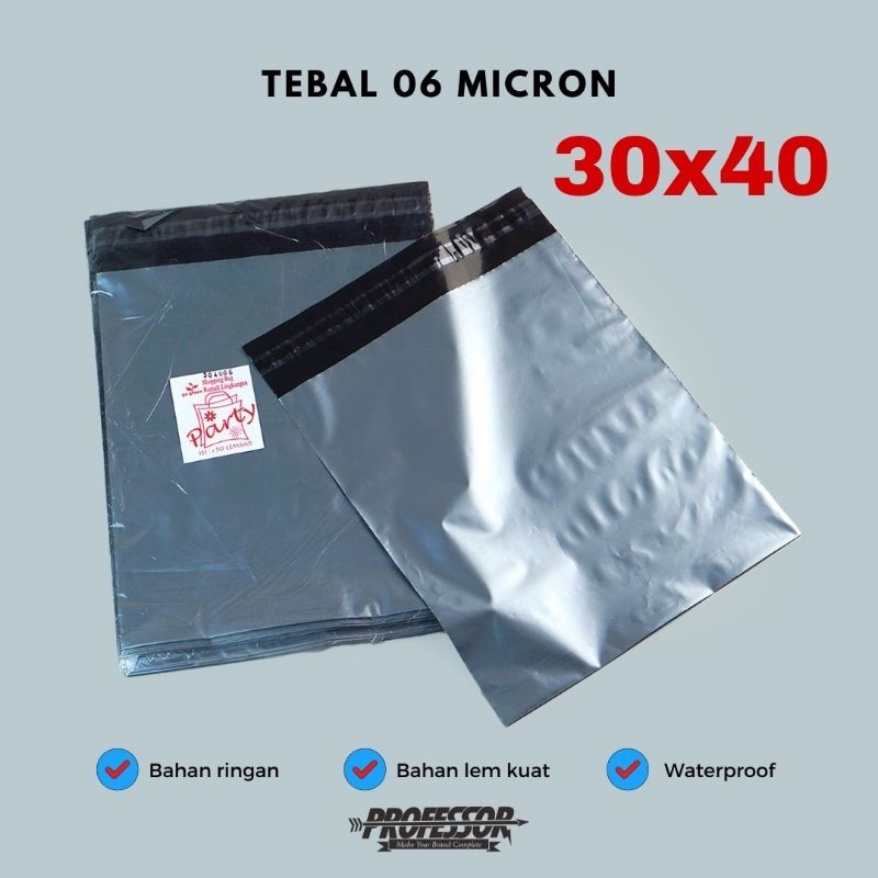 

POLYMAILER TEBAL 30x40 SILVER | PLASTIK KURIR | PLASTIK ONLINESHOP