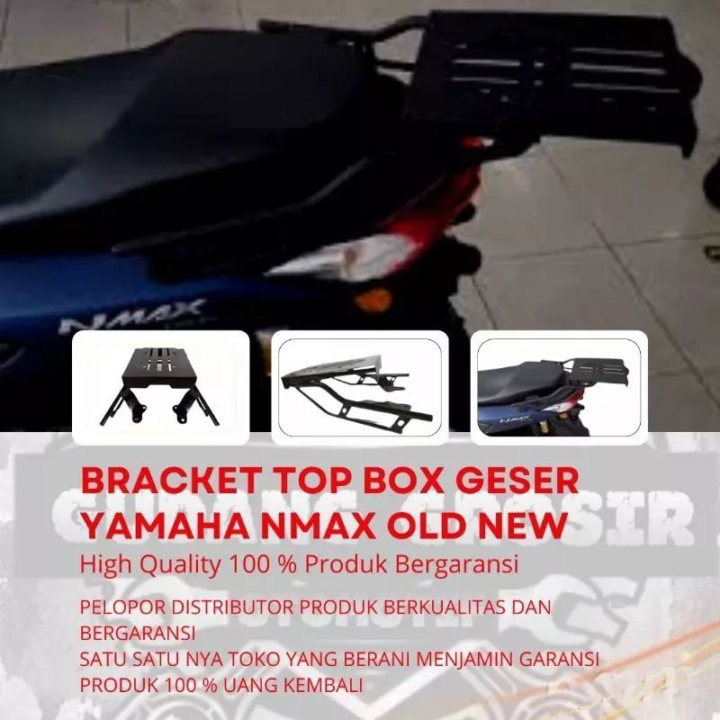 BRACKET TOP BOX YAMAHA NMAX OLD/ NMAX NEW BREKET BOX MODEL GESER NMAX OLD/NEW kucay