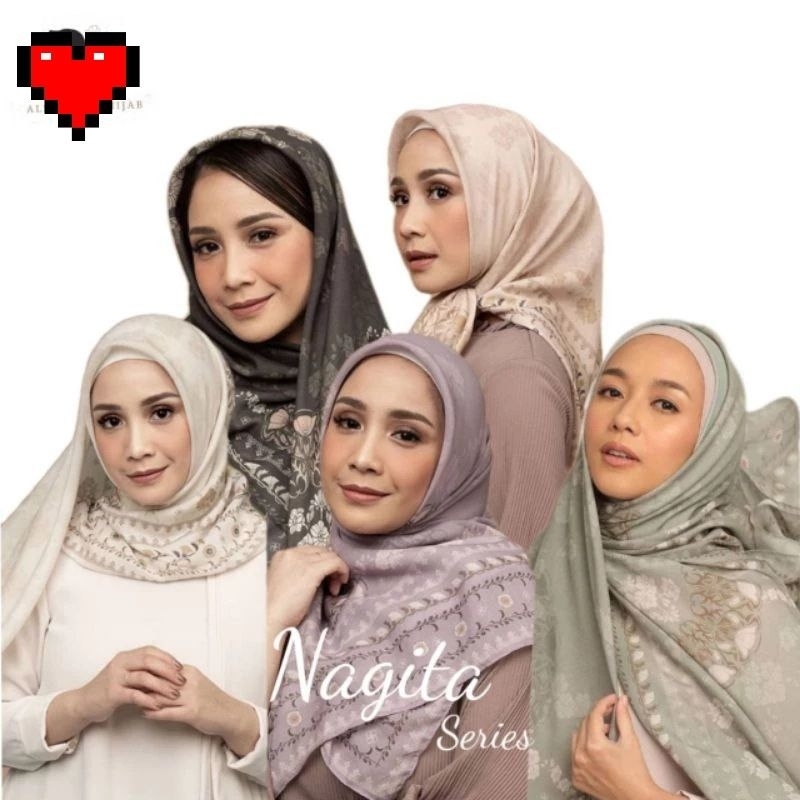 HIJAB SEGIEMPAT MOTIF NAGITA SERIES