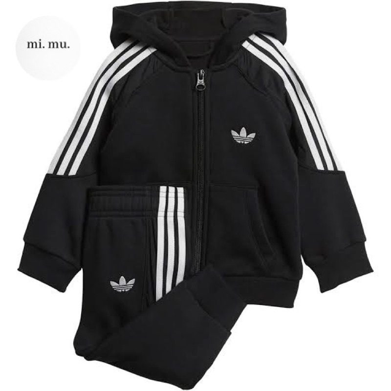 Adidas Originals Toddlers Radkin Hoodie Set Black size 6-9Months