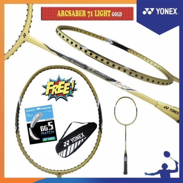 

Jual TERMASUK PASANG - RAKET YONEX Arcsaber 71 LIGHT ORIGINAL RUDY HARTONO - GOLD BELUM PASANG Diskon