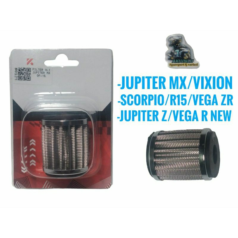 FILTER OLI STAINLESS RACING JUPITER MX/R15/VEGA ZR/VIXION/SCORPIO/JUPITER Z1/VEGA R