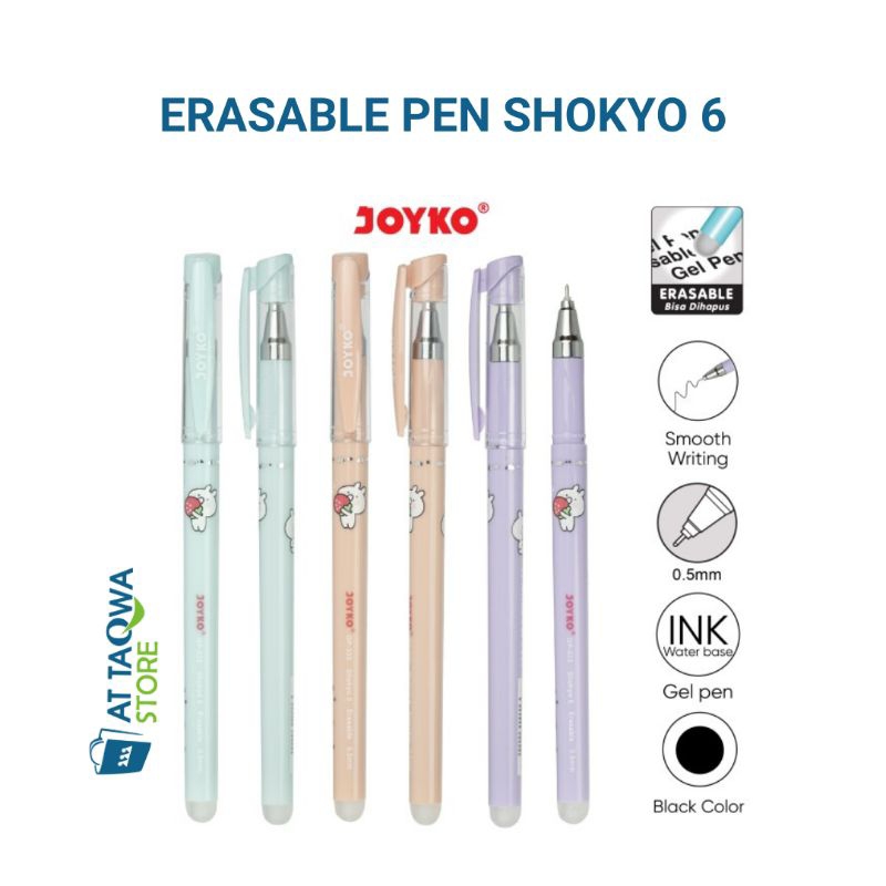 

Erasable Gel Pen JOYKO SHOKYO 6 - Pulpen Gel Bisa Dihapus