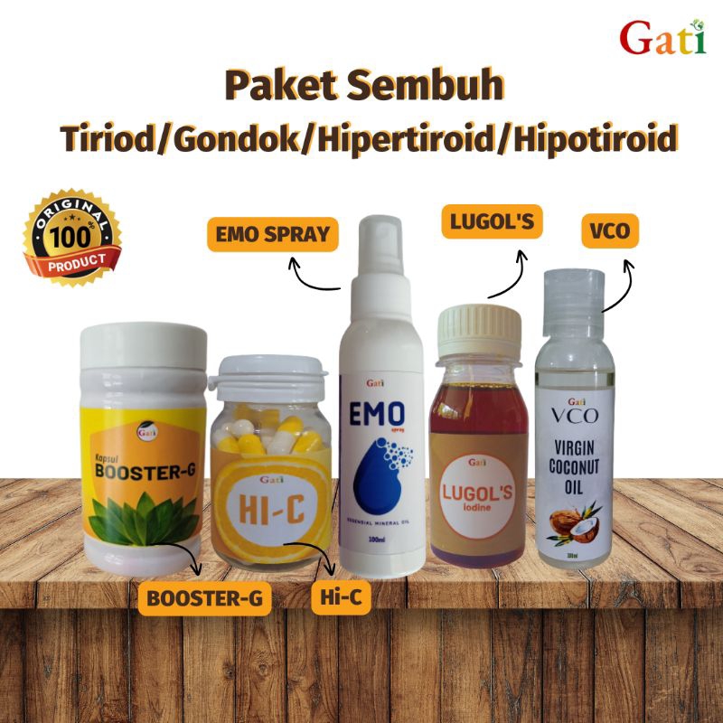 Paket Tiroid (Gondok) - Hipertiroid/Hipotiroid/Sakit Gondok/Benj0lan/Hormon Problem