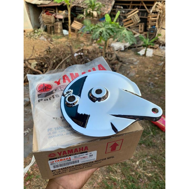 Tutup Tromol Jupiter MX / Burhan/ Z New Besar Original 100% Baru Chrome Celup Pnp Velg Enkei Vnd/Mut