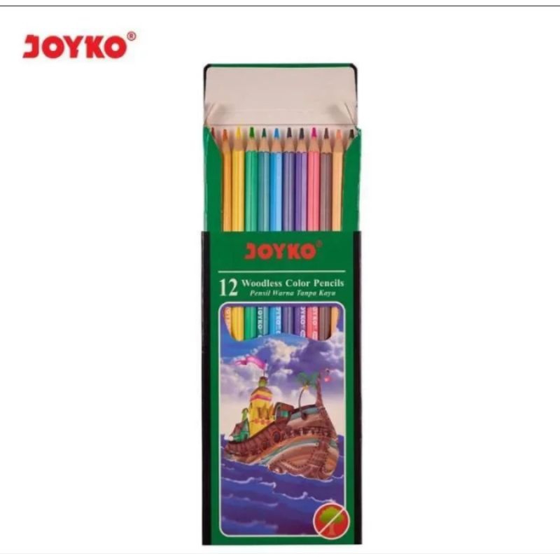 Pensil warna Joyko Cp 103 - 12 warna / pensil warna panjang Joyko