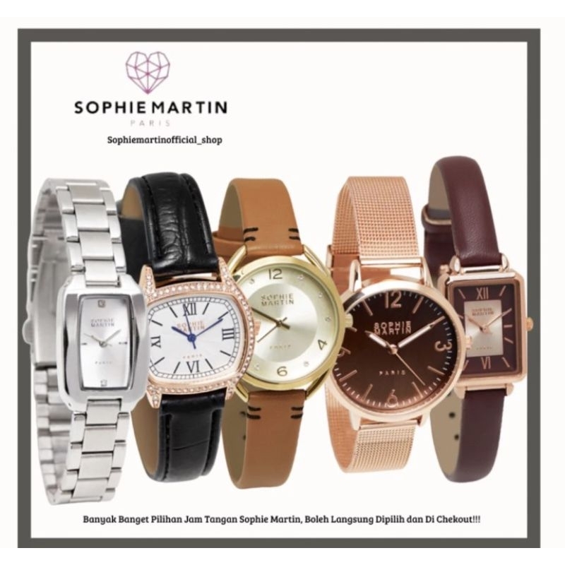 JAM SOPHIE MARTIN TERBARU ORIGINAL JAM WANITA SOPHIE MARTIN,JAM FRADELLA SILVER,JAM FREDELLA GOLD, J