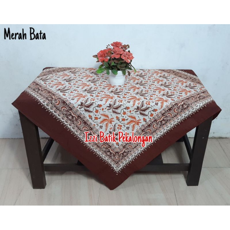 Taplak Meja Ruang Tamu Kantor Guru Sekolah Kain Batik Sruwiti