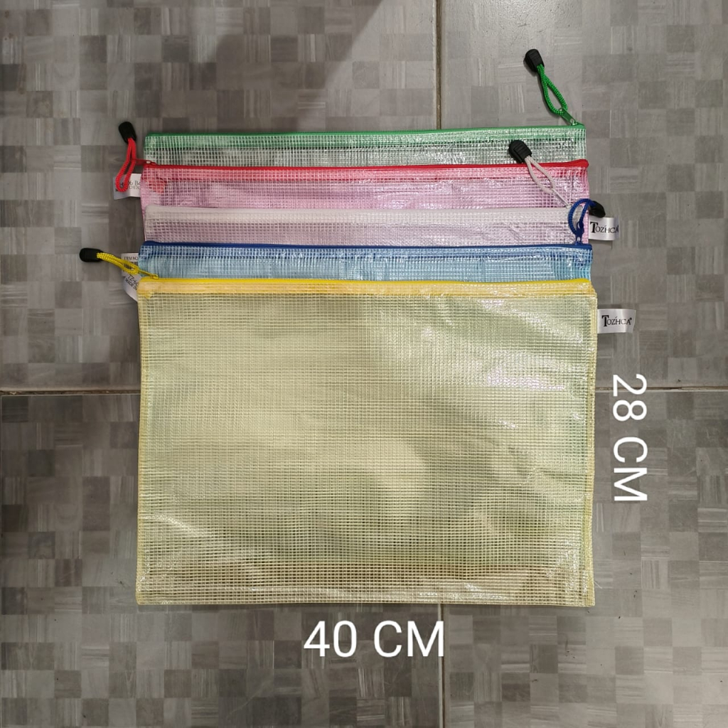 

Map plastik zipper bag seleting file kantong dokumen kas B4 kertas