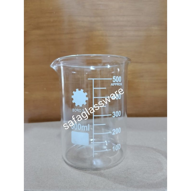 Beaket Glass 500ml / Gelas Kimia 500ml RRC