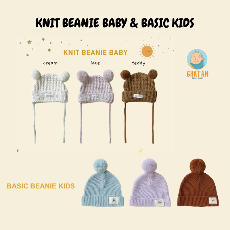 Bohopanna Knit Beanie Baby & Kids - Topi Rajut Anak