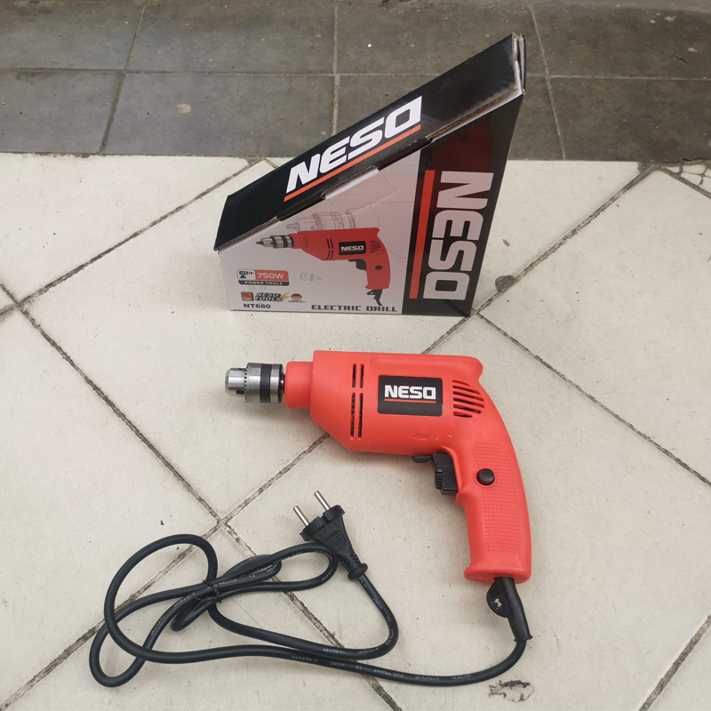 Mesin Bor Listrik Impact Drill Electric Drill 10mm Bolak Balik NESO NT680