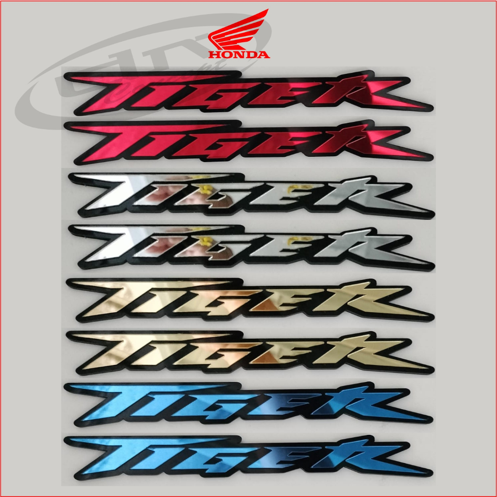 Emblem Logo Honda TIGER Timbul Motor 3D Akrilik Variasi Asesoris bukan stiker
