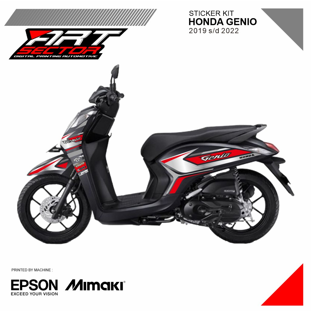 STICKER STRIPING TRANSPARAN GENIO NGKS