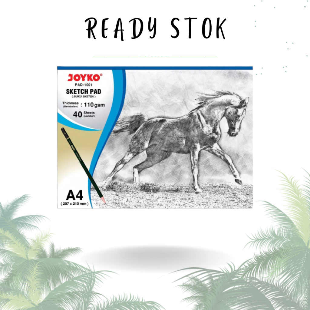 

SKETCH PAD-1001 (A4) JOYKO / SKETCH PAD / BUKU GAMBAR / BUKU SKECTH A4 / BUKU SKETSA A4 (PCS)