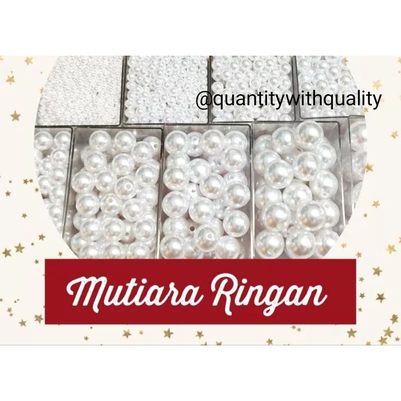 Mutiara Ringan Berbagai Ukuran