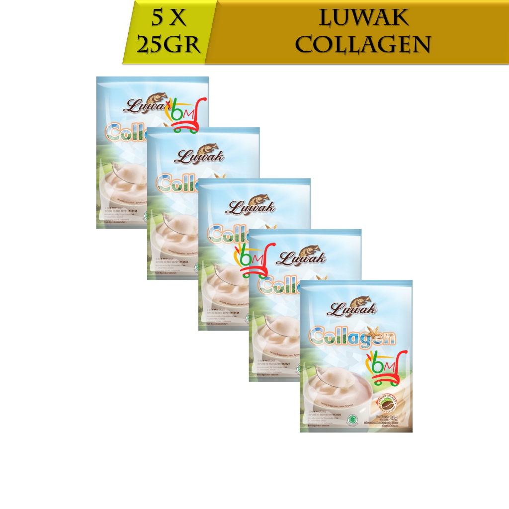 

5PCS Luwak Collagen Kopi Bubuk Instan dengan Kolagen