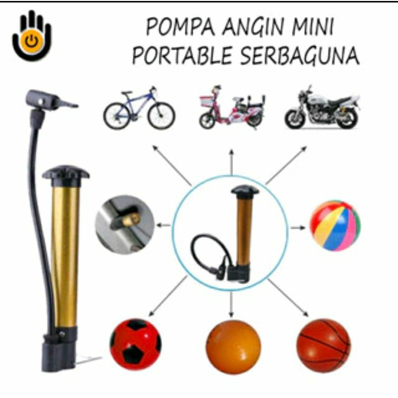 Pompa Angin / Pompa Sepeda / Motor / Sepeda Listrik / Pompa Bola / Kolam Main Anak / Pompa Portabel