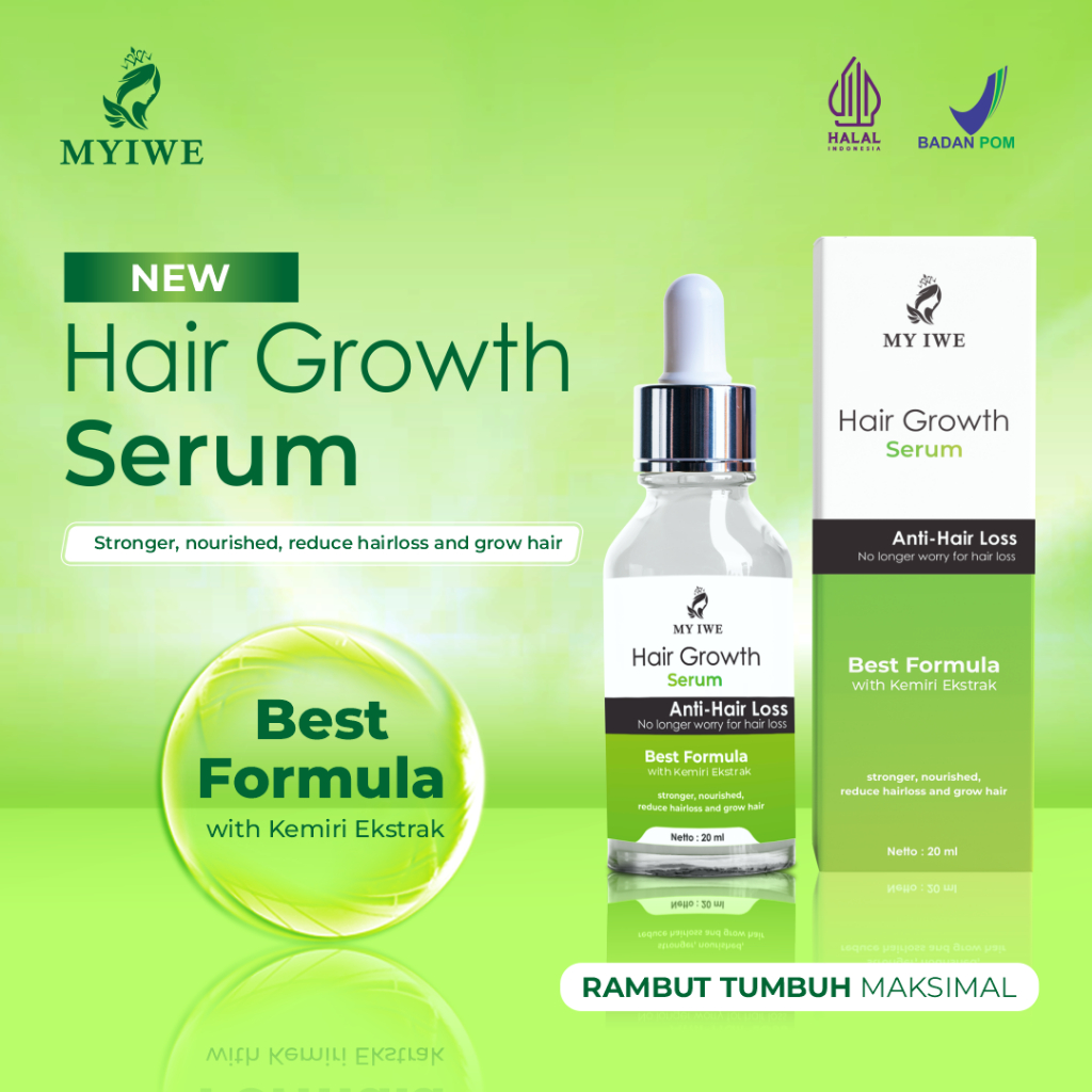 Myiwe Hair Growth Serum Penumbuh Rambut Botak dan Cegah Rontok