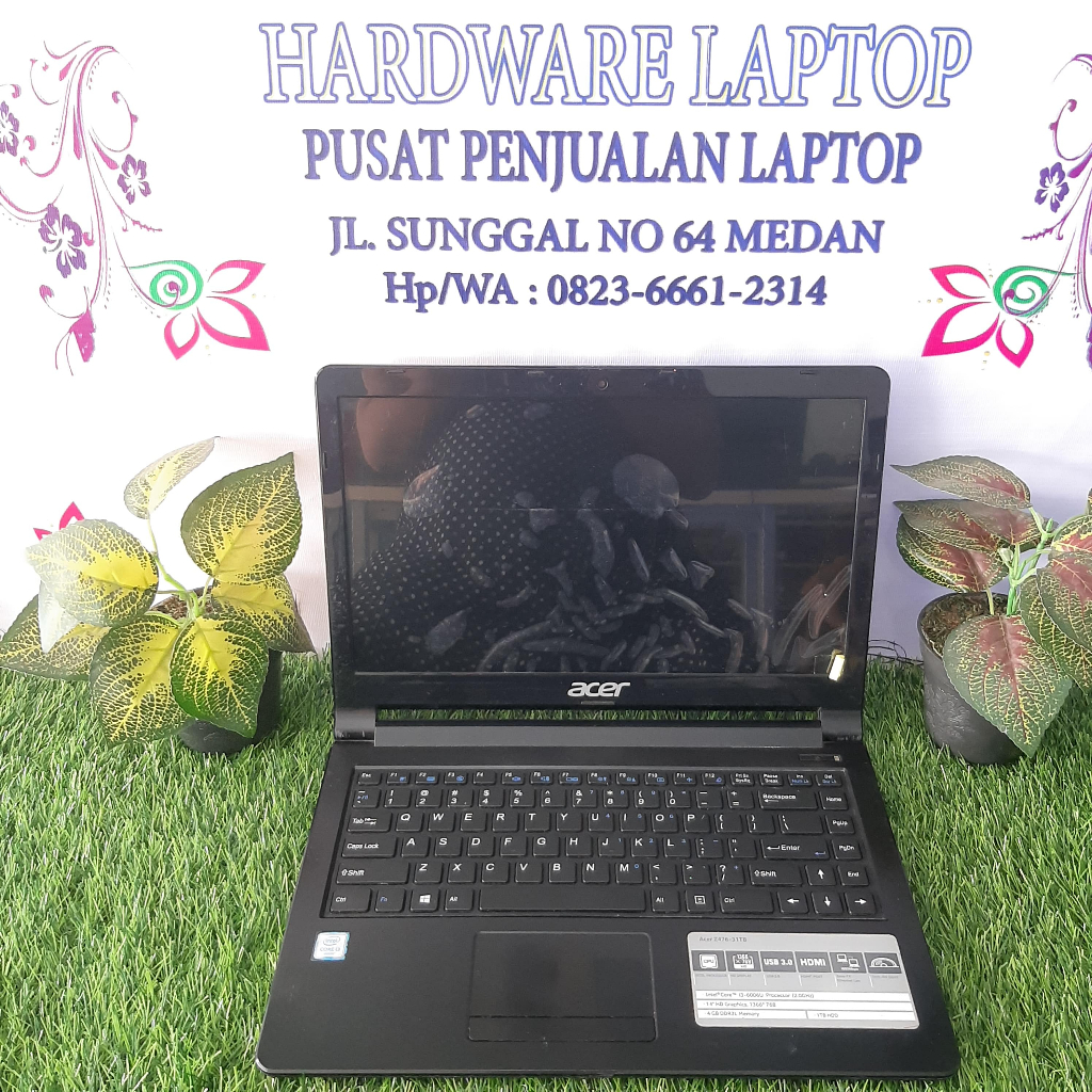 LAPTOP ACER Z476 CORE I3-6006U RAM 4GB SSD 256GB