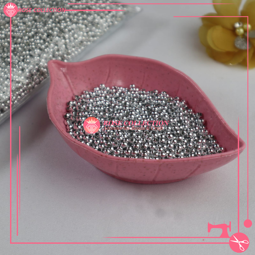 Mote Manik Mutiara Bulat 3mm - 4mm Semi Jepang Jaminan Grade A 20 Gram