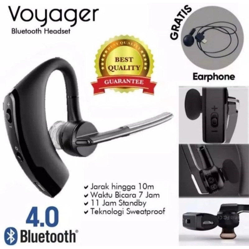 Headset Bluetooth V8 wireless smart free Headset tambahan