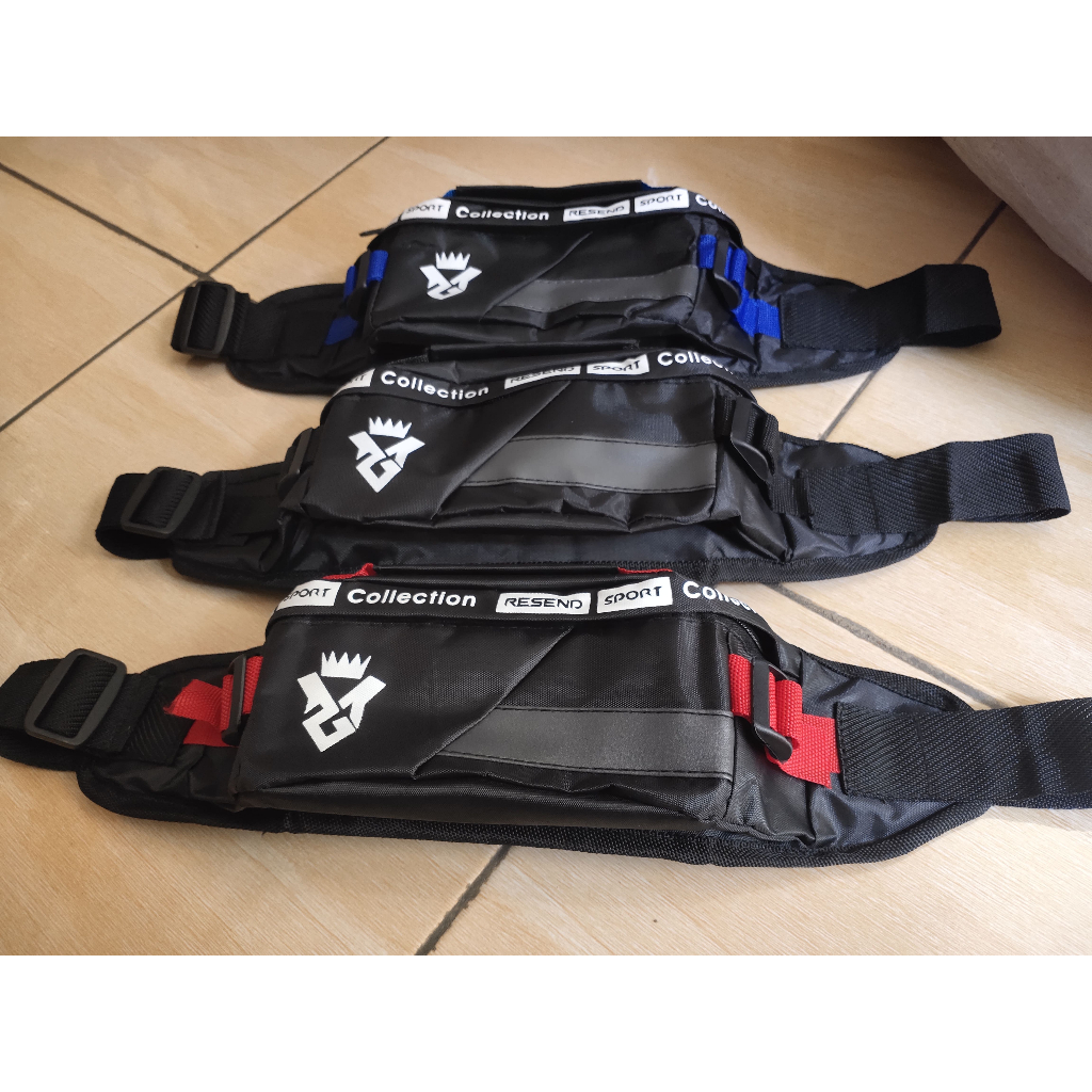 RESEND Tas Selempang Obral Waistbag List Tali Simpel Keren Tas Wanita Tas pria Simpel Tas laki-laki 