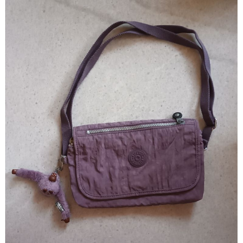 Kipling Sling Ungu 2nd ada monyet nya