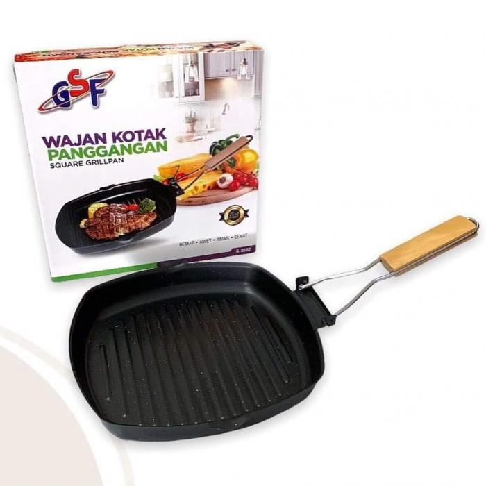 Wajan Kotak Panggangan Square Grill Pan BBQ Lipat GSF