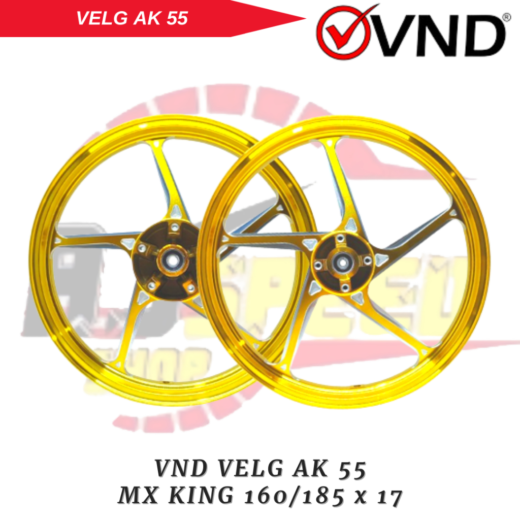 VND Racing Velg Enkei AK 55 Ring 17 Ukuran 160 185 MX King Warna Black Blue Gold Orange Red / VND Ve