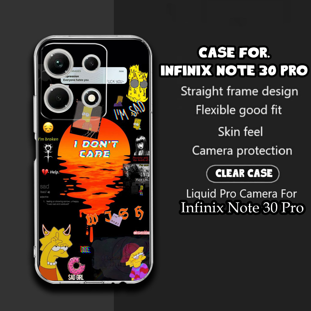 Case Infinix Note 30 Pro NFC Motif [sad] Terlaris Casing Infinix Note 30 Pro NFC Terbaru Softcase In