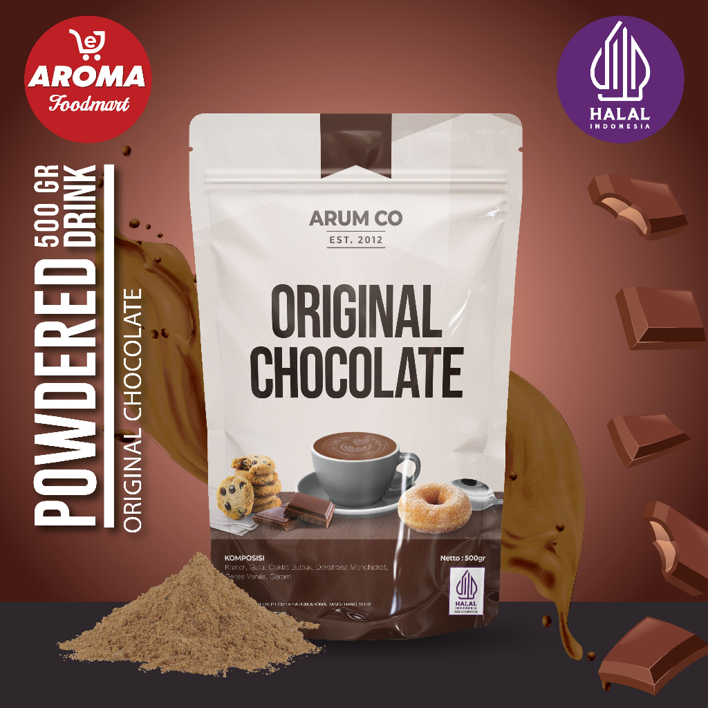 

Arum Co Bubuk Original Chocolate Powder 500gr Minuman Serbuk Coklat