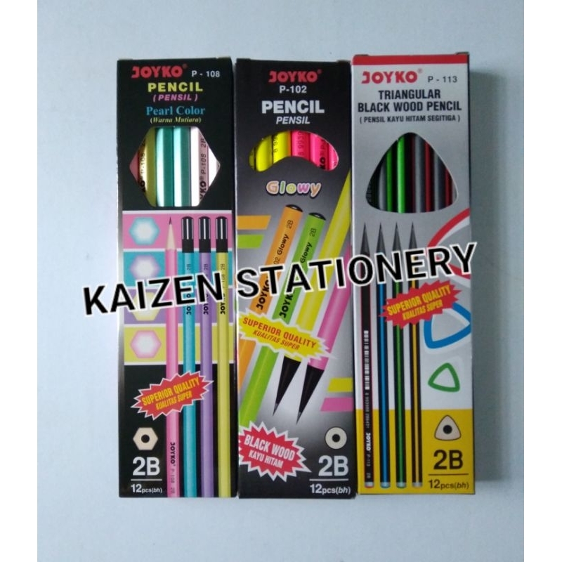 

PENSIL KAYU 2B JOYKO SEGIENAM SEGITIGA