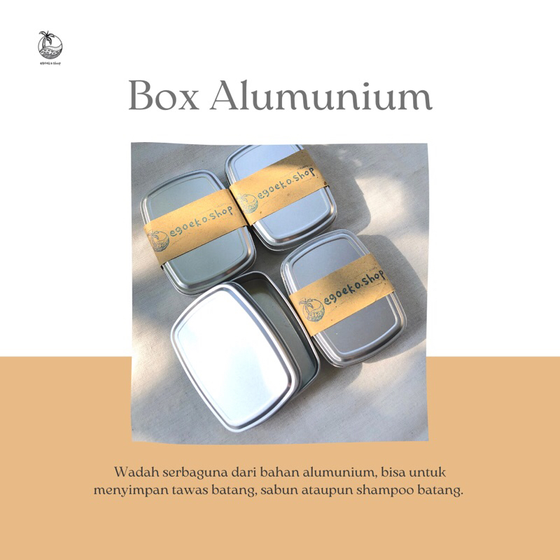 Box Alumunium- tempat tawas serbaguna